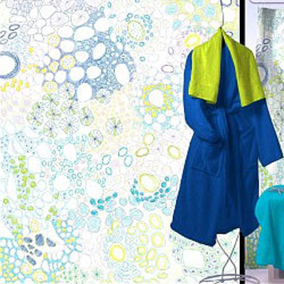 Eco-Plastic Shower Curtain 180x200 Sjaak Blue