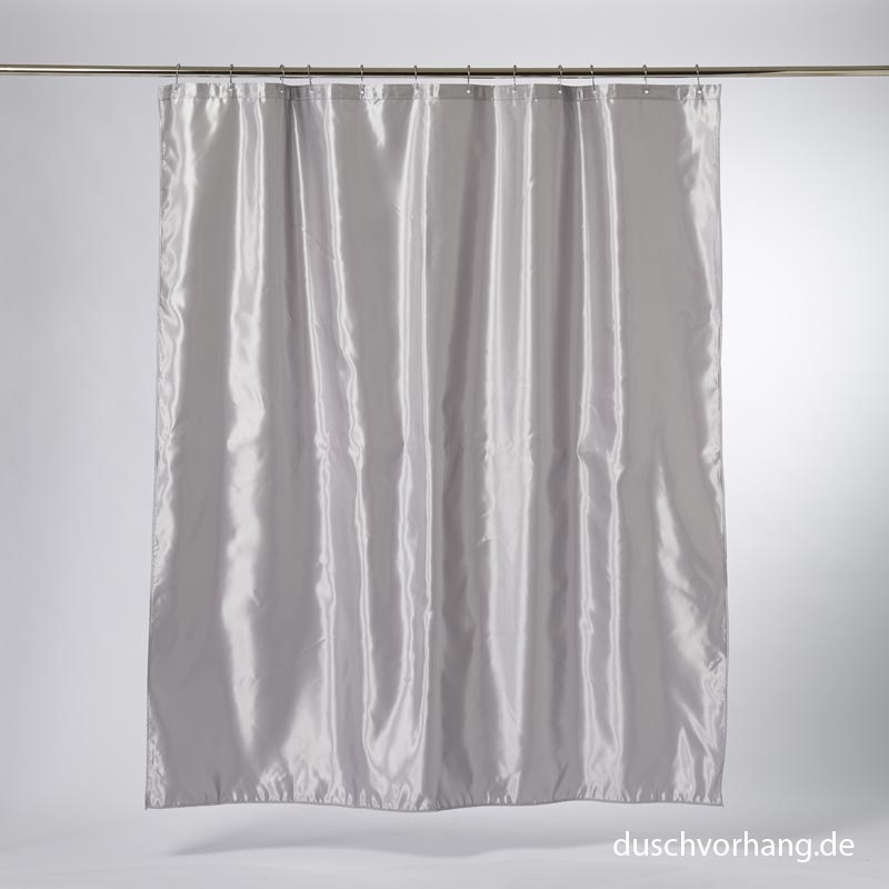 Textile Shower Curtain 180x200 Satin Silver Textile Shower Curtain 180x200 Satin Silver