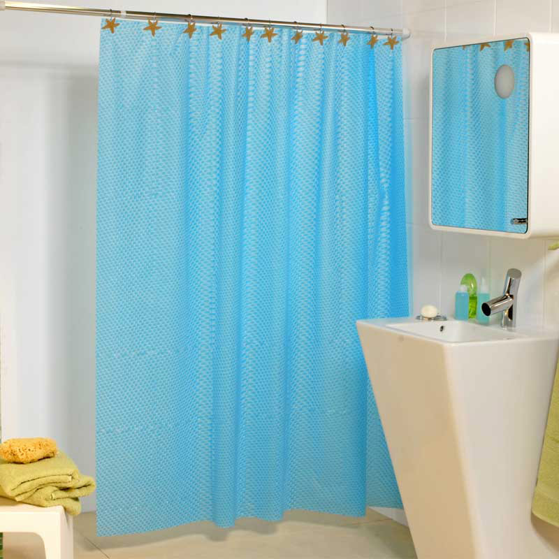 Plastic Shower Curtain 180x180 Orbule Blue Pearl Plastic Shower Curtain 180x180 Orbule Blue Pearl