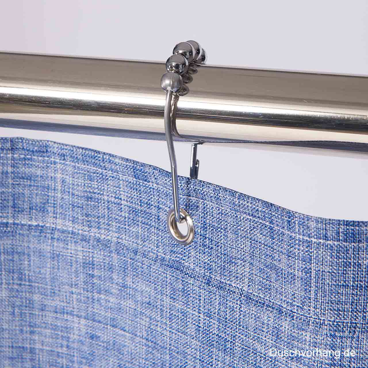 Textile Shower Curtain 180x200 Blue