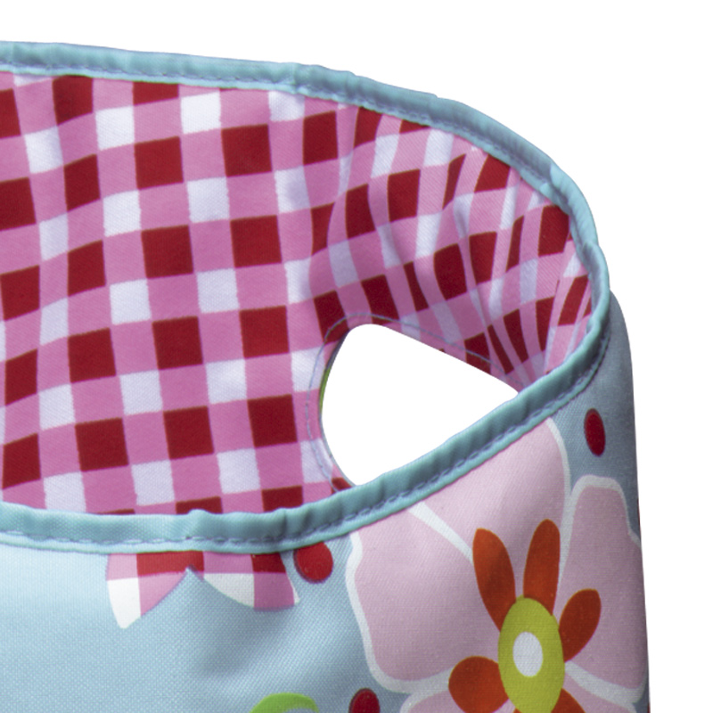 Laundry Basket Round - Flower Blue - 50x40cm - Collapsible Laundry Basket Round - Flower Blue - 50x40cm - Collapsible