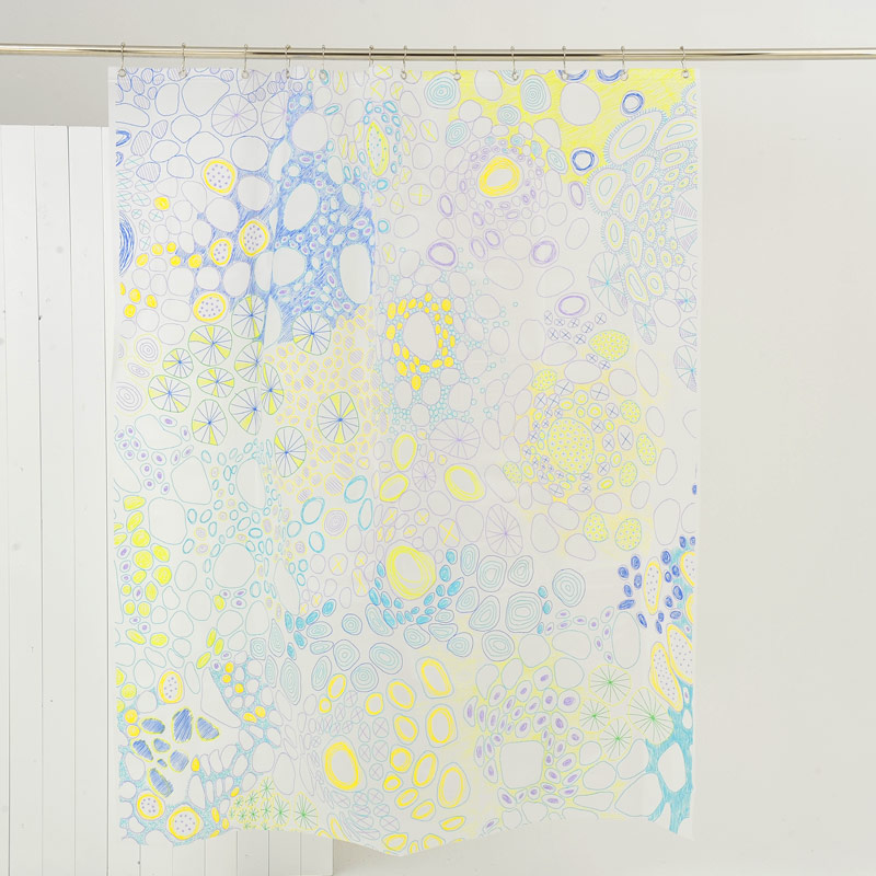 Eco-Plastic Shower Curtain 180x200 Sjaak Blue Eco-Plastic Shower Curtain 180x200 Sjaak Blue