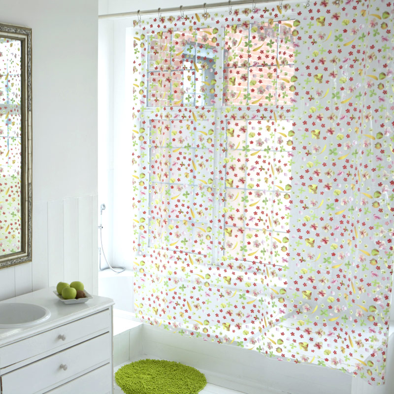 Plastic Shower Curtain 180x200 Springthing Flower