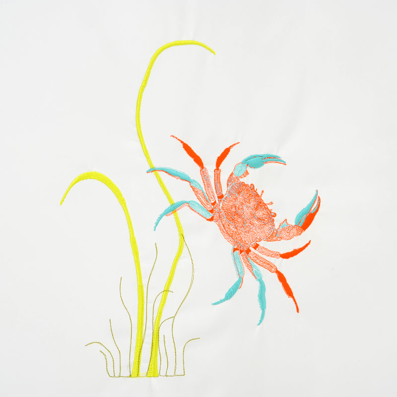 Individualization Embroidery Design Crab Individualization Embroidery Design Crab