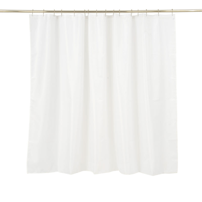 Textile Shower Curtain 180x220 White Trevira CS - Extra Long Textile Shower Curtain 180x220 White Trevira CS - Extra Long