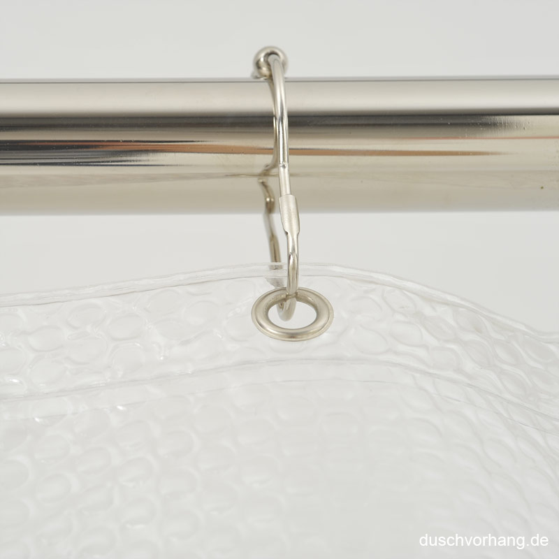 Plastic Shower Curtain 180x180 Bubbles Transparent