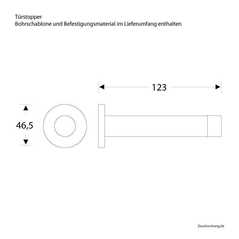 Türstopper - Bad Dusche WC - Edelstahl - ErgoSystem Metric