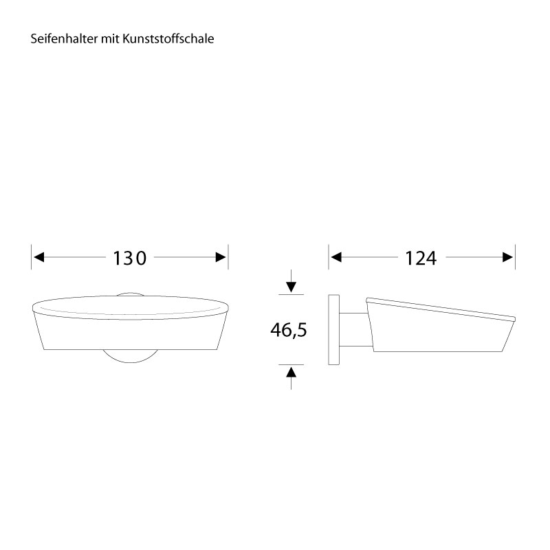 Seifenschale und Ablage - Edelstahl - ErgoSystem Metric Seifenschale und Ablage - Edelstahl - ErgoSystem Metric