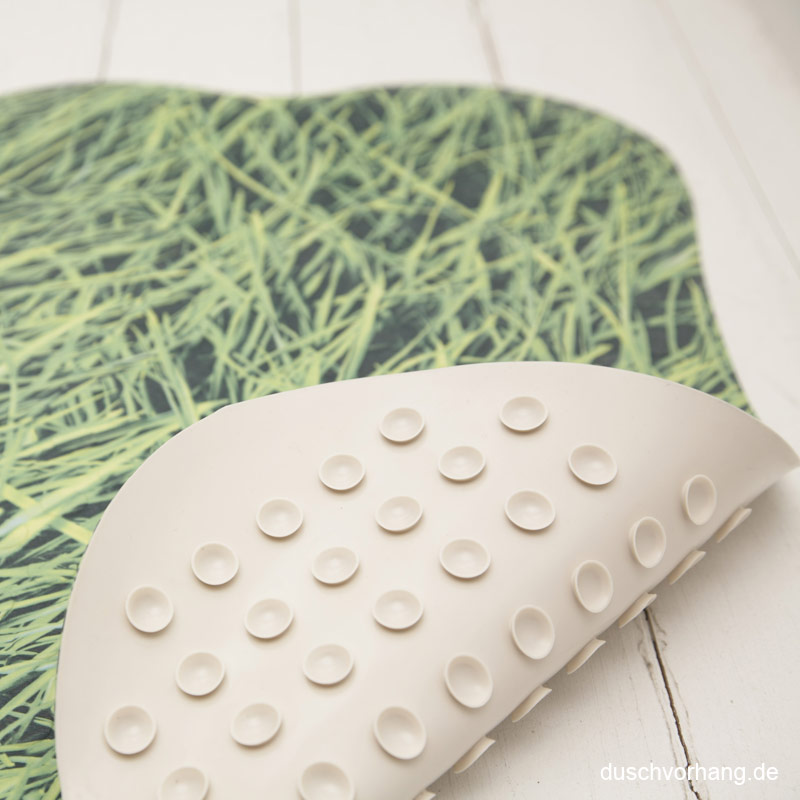 Non-Slip Rubber Bath & Shower Mat - 70x40cm - Green Gras Design Non-Slip Rubber Bath & Shower Mat - 70x40cm - Green Gras Design