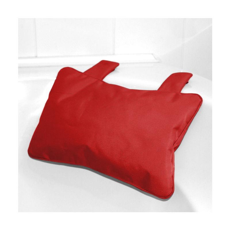 Polyester Fabric Bath Tub Pillow Red Polyester Fabric Bath Tub Pillow Red