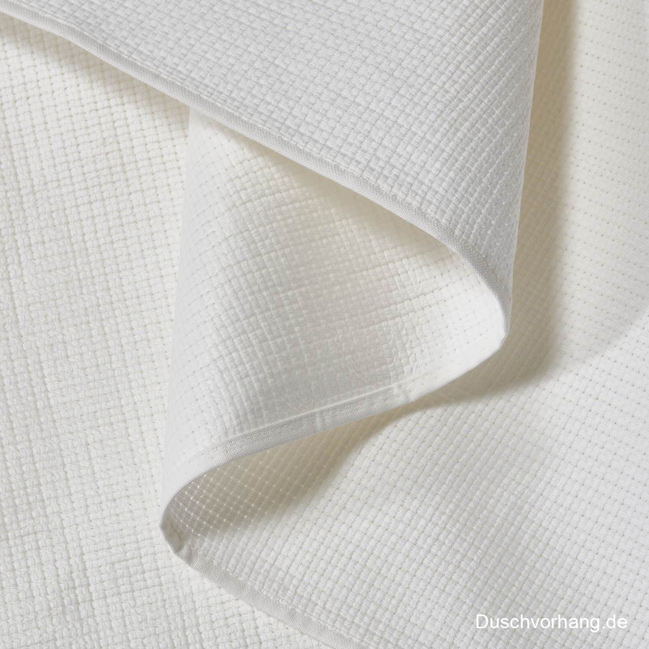 Textile Shower Curtain 120x200 White Cotton Pique Textile Shower Curtain 120x200 White Cotton Pique