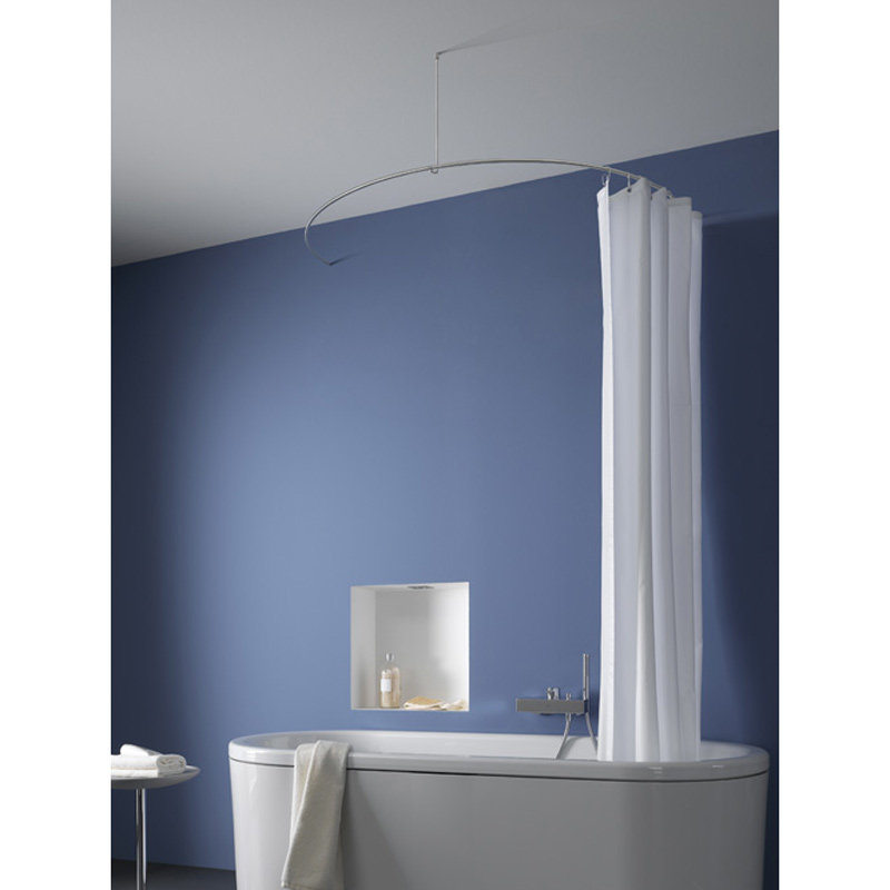 Shower Curtain Rod Half Circle DR70HD - Ceiling Mount - Stainless Steel Shower Curtain Rod Half Circle DR70HD - Ceiling Mount - Stainless Steel