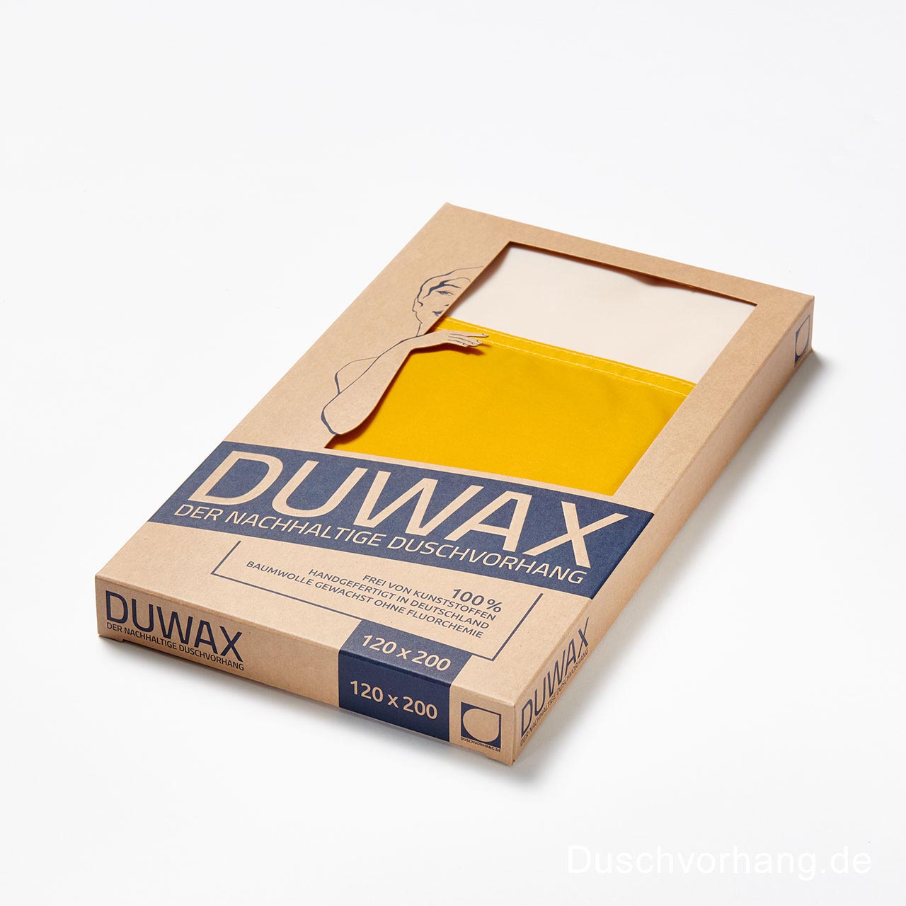 Duwax Textile Eco Friendly Shower Curtain Yellow I Nature Duwax Textile Eco Friendly Shower Curtain Yellow I Nature
