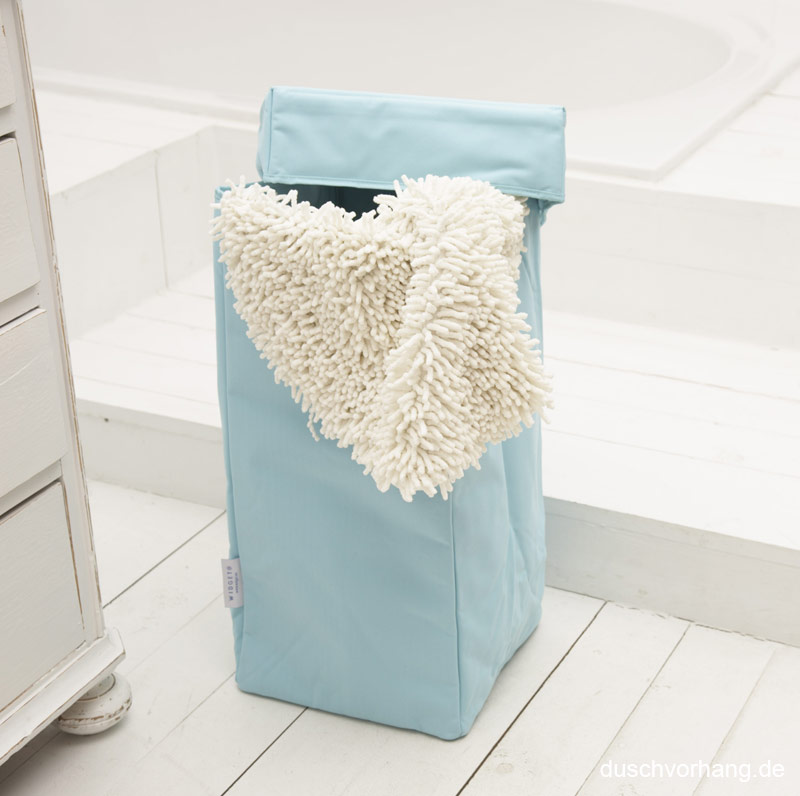 Laundry Hamper - with Lid & Handle - Sky Blue - 30x30x60cm - Foldable Laundry Hamper - with Lid & Handle - Sky Blue - 30x30x60cm - Foldable