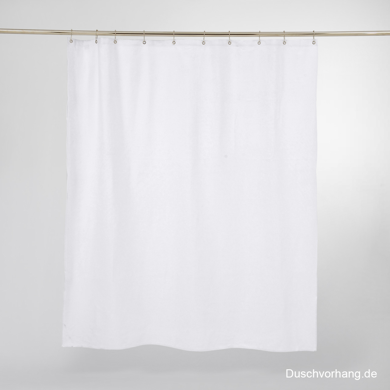 textil Duschvorhang weiss  Gewebe Duschvorhang weiß an Duschvorhangstange