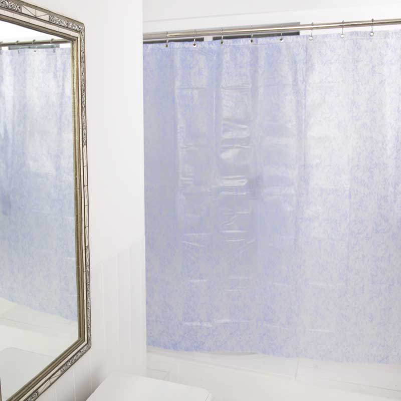 Eco-Plastic Shower Curtain 180x180 Rice Paper Blue Eco-Plastic Shower Curtain 180x180 Rice Paper Blue