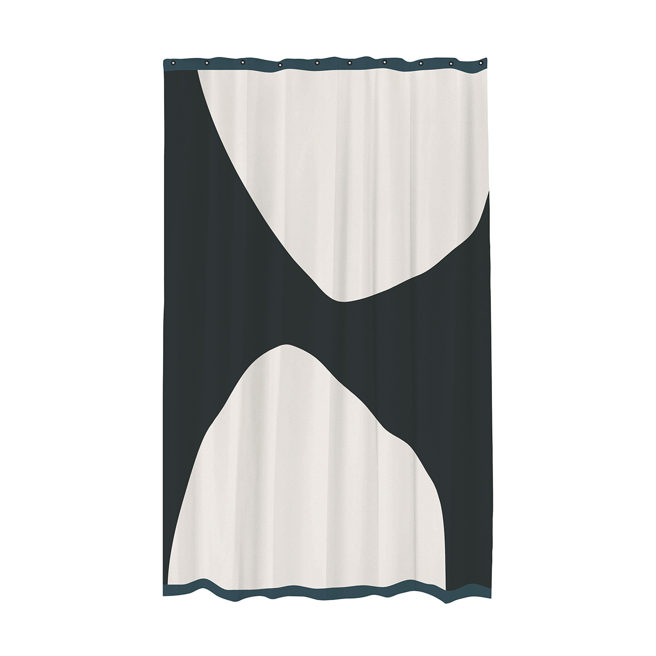 Textile Shower Curtain 150x200 - Rocks Black White - Textile Shower Curtain 150x200 - Rocks Black White -
