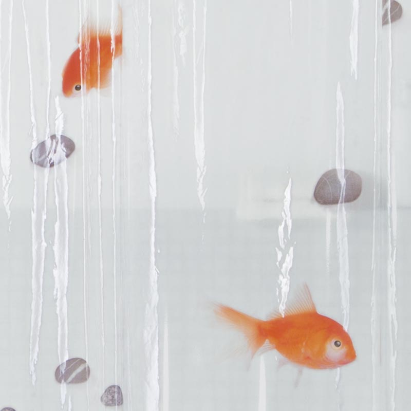 PVC Shower Curtain Spirella 180x200 Goldfish PVC Shower Curtain Spirella 180x200 Goldfish