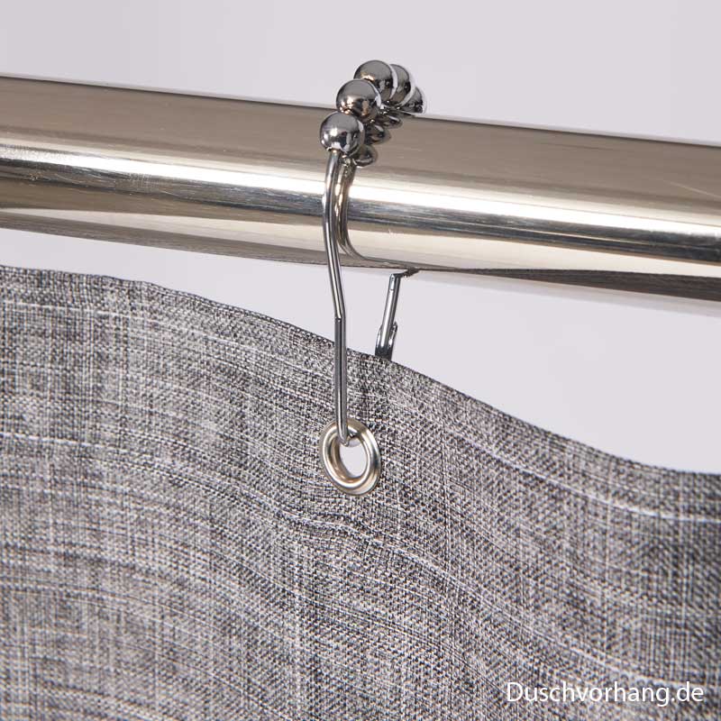 Textile Shower Curtain 180x200 Grey Graphite Textile Shower Curtain 180x200 Grey Graphite