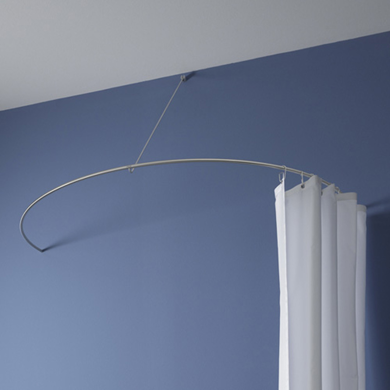 Shower Curtain Rod Half Circle DR70HW - Wall Mount Only - Stainless Steel Shower Curtain Rod Half Circle DR70HW - Wall Mount Only - Stainless Steel