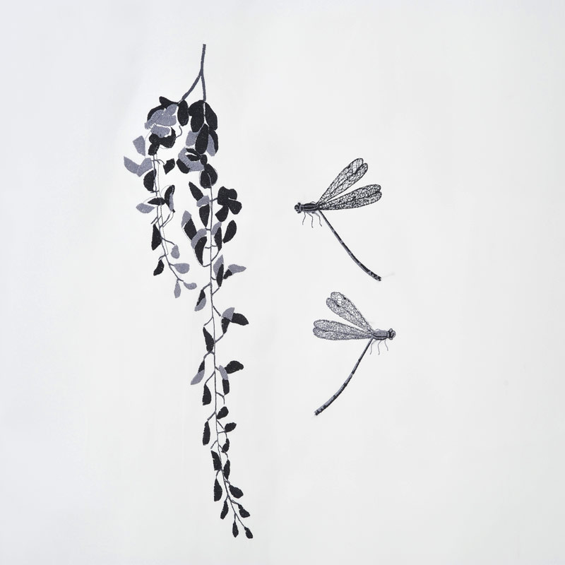 Individualization Embroidery Design Dragonfly Black Individualization Embroidery Design Dragonfly Black