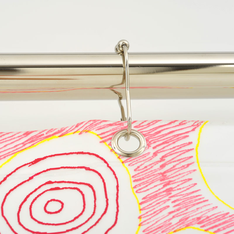 Eco-Plastic Shower Curtain 180x200 Sjaak Red Eco-Plastic Shower Curtain 180x200 Sjaak Red