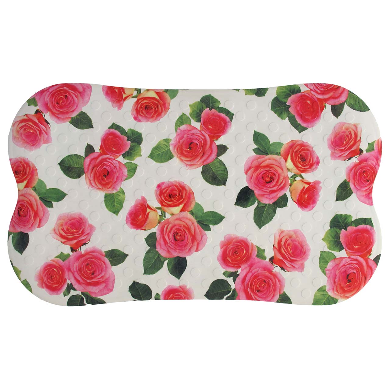 Non-Slip Rubber Bath & Shower Mat - 70x40cm - Pink Rose Design Non-Slip Rubber Bath & Shower Mat - 70x40cm - Pink Rose Design