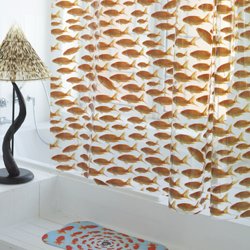 Plastic Shower Curtain 180x200 Goldfish Plastic Shower Curtain 180x200 Goldfish