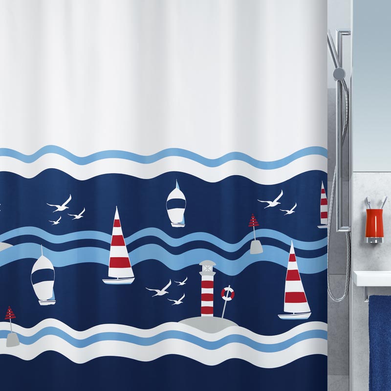 Textile Shower Curtain 180x200 Lighthouse Clipperi Textile Shower Curtain 180x200 Lighthouse Clipperi
