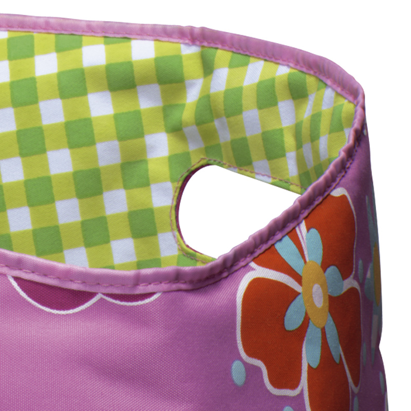 Laundry Basket Round - Flower Pink - 50x40cm - Collapsible Laundry Basket Round - Flower Pink - 50x40cm - Collapsible