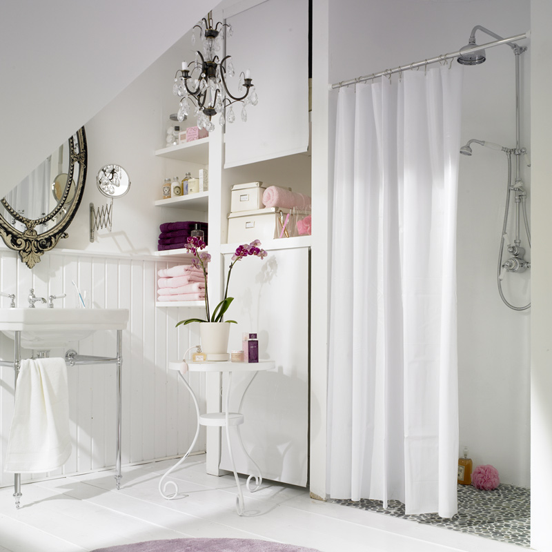 Plastic Shower Curtain 180x180 Single Vision White Plastic Shower Curtain 180x180 Single Vision White