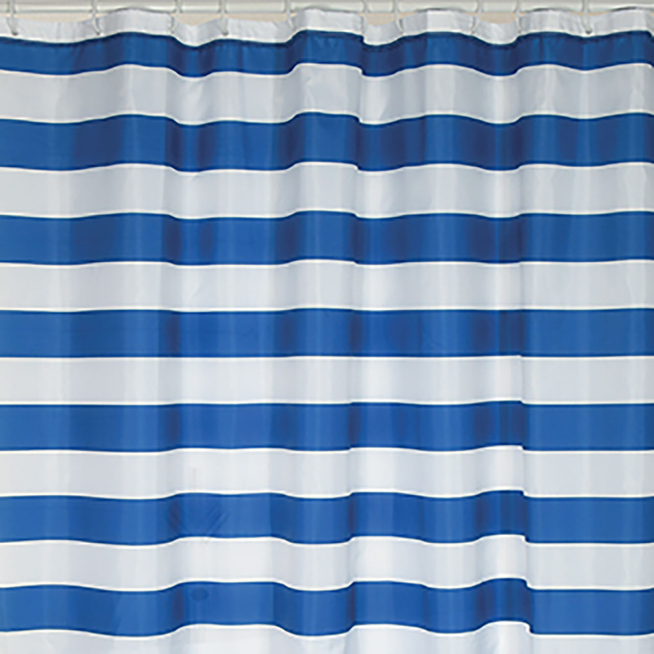 Textile Shower Curtain 180x200 Blue White Stripes Textile Shower Curtain 180x200 Blue White Stripes