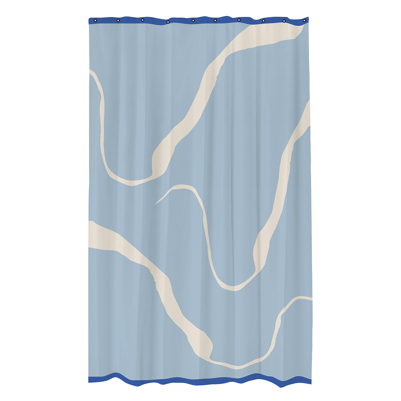 Textile Shower Curtain 150x200 - Nova Arte Blue - Textile Shower Curtain 150x200 - Nova Arte Blue -