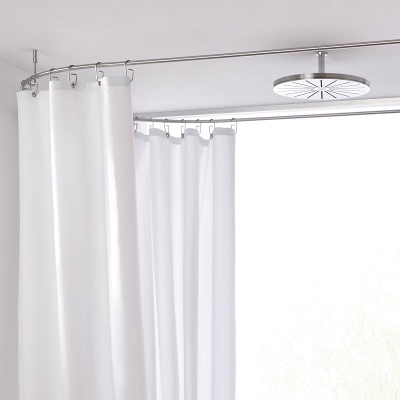 Shower Rod Oval Round DSO 170-70 - Ceiling Hold Only - Stainless Steel Shower Rod Oval Round DSO 170-70 - Ceiling Hold Only - Stainless Steel