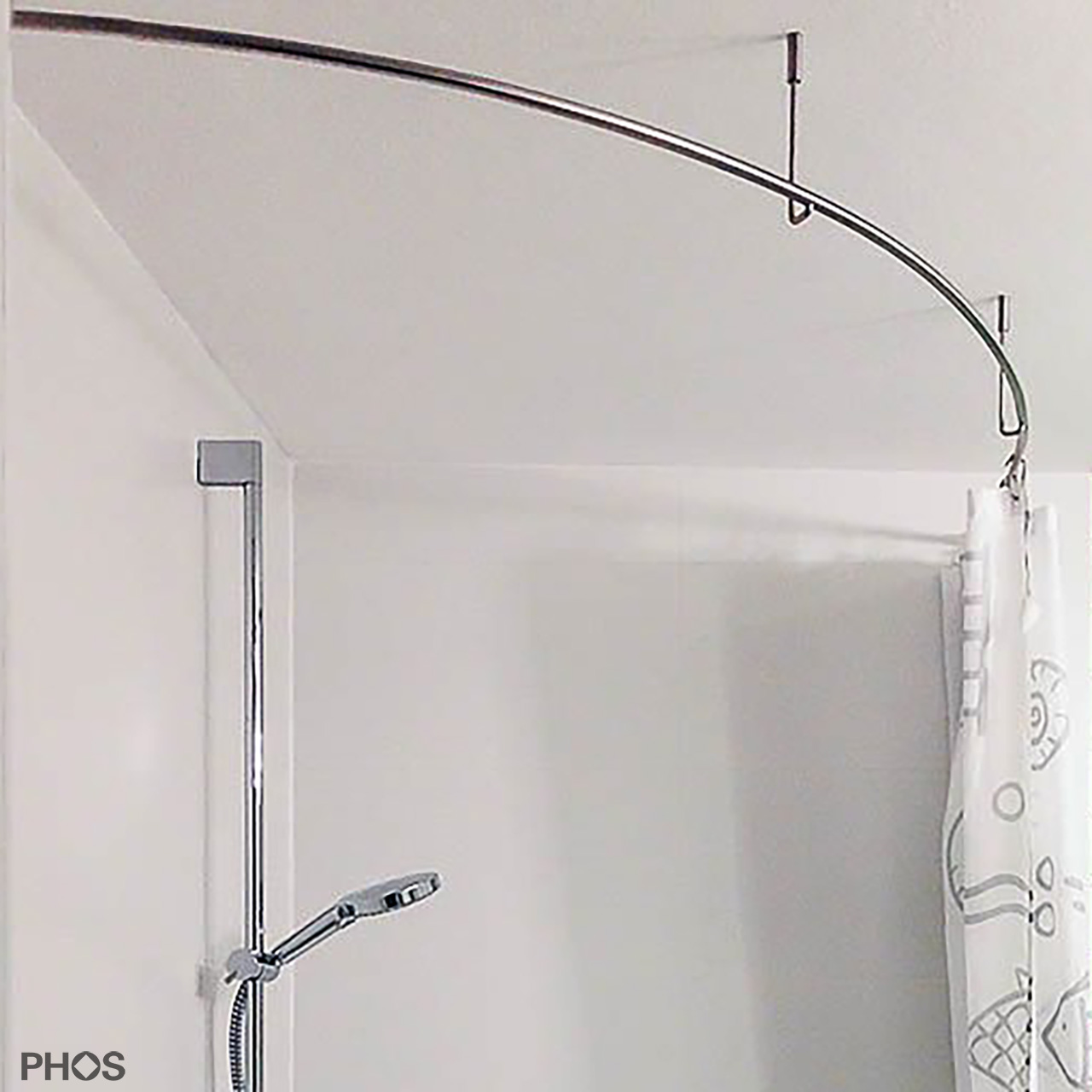 Crescend Shower Rod - Various Sizes - Stainless Steel Crescend Shower Rod - Various Sizes - Stainless Steel