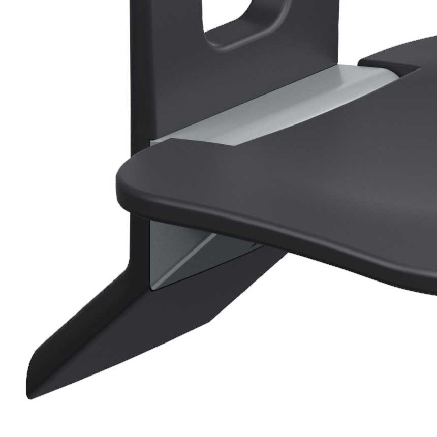 Duschklappsitz als Duschstuhl zum Einhängen - mit Rückenlehne - ErgoSystem A100