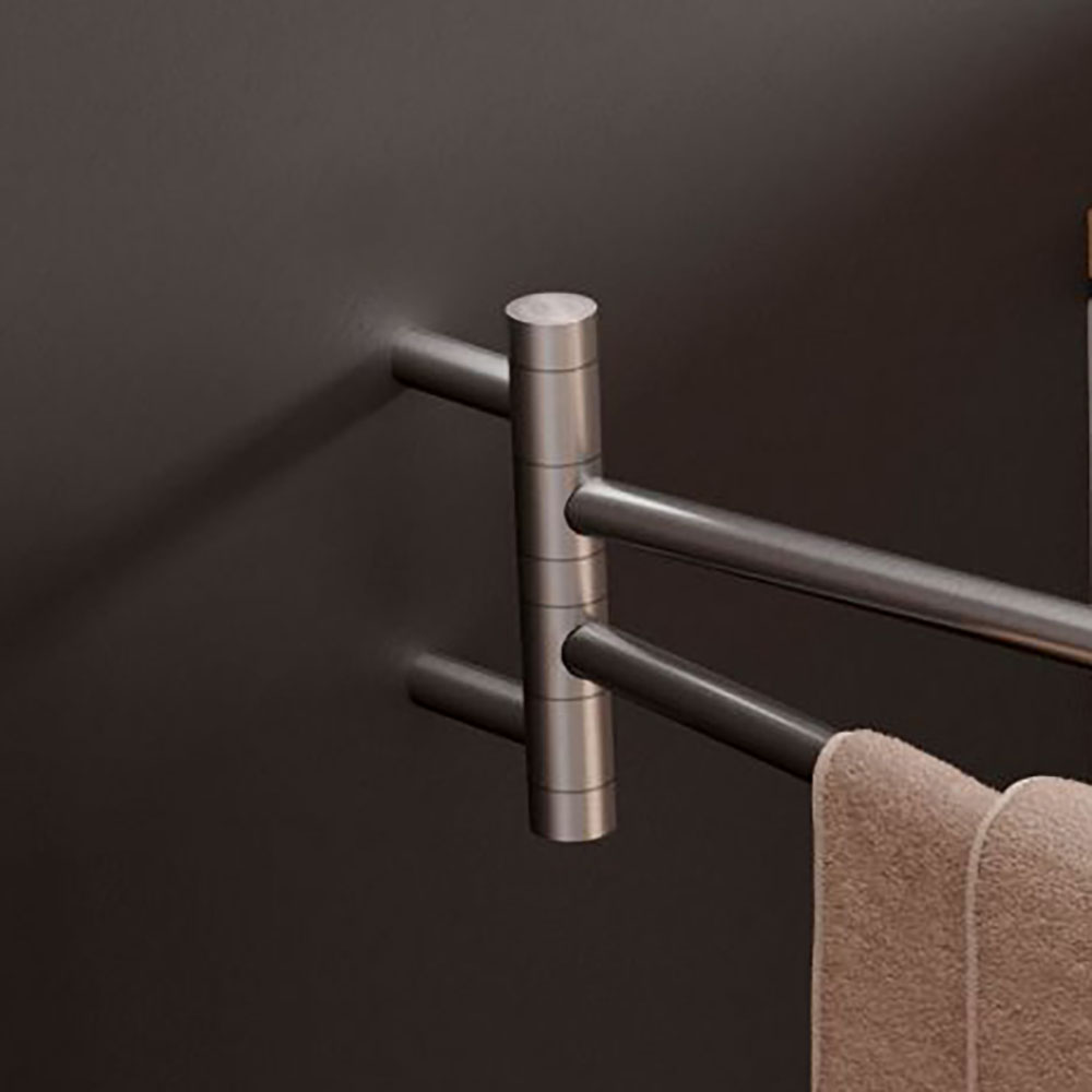 Doppel Handtuchhalter Waschbecken - schwenkbar - Edelstahl Doppel Handtuchhalter Waschbecken - schwenkbar - Edelstahl