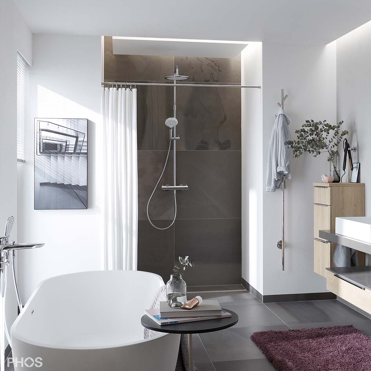 Shower Curtain Bar DSRN - Dia 20 mm - Wall Mount - Stainless Steel Shower Curtain Bar DSRN - Dia 20 mm - Wall Mount - Stainless Steel