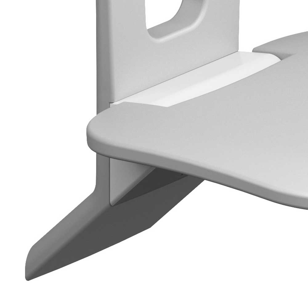 Duschklappsitz als Duschstuhl zum Einhängen - mit Rückenlehne - ErgoSystem A100
