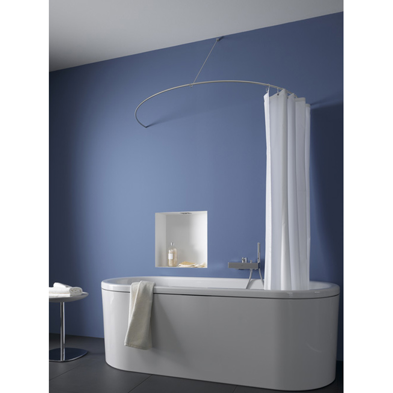 Shower Curtain Rod Half Circle DR70HW - Wall Mount Only - Stainless Steel Shower Curtain Rod Half Circle DR70HW - Wall Mount Only - Stainless Steel