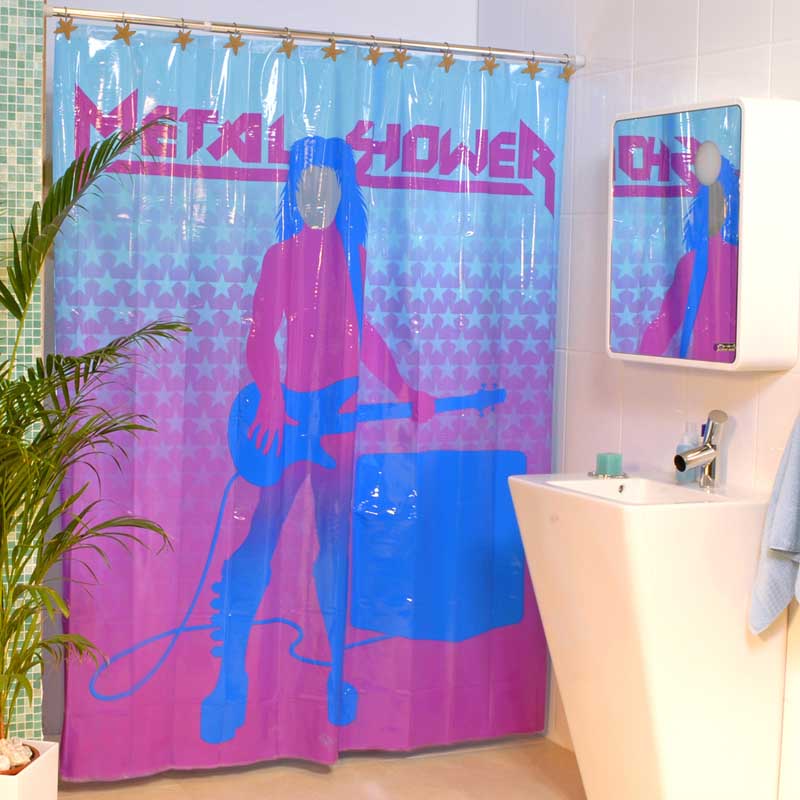 Plastic Shower Curtain 180x200 Rockstar Plastic Shower Curtain 180x200 Rockstar