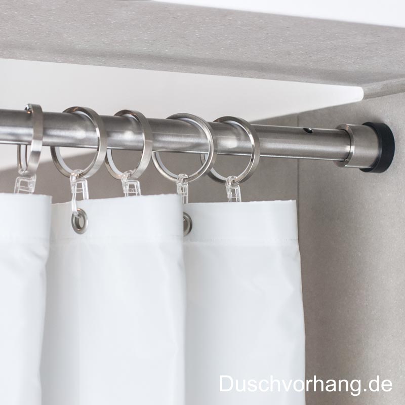 Extendable Telescopic Shower Curtain Bar - 20 mm Stainless Steel Extendable Telescopic Shower Curtain Bar - 20 mm Stainless Steel