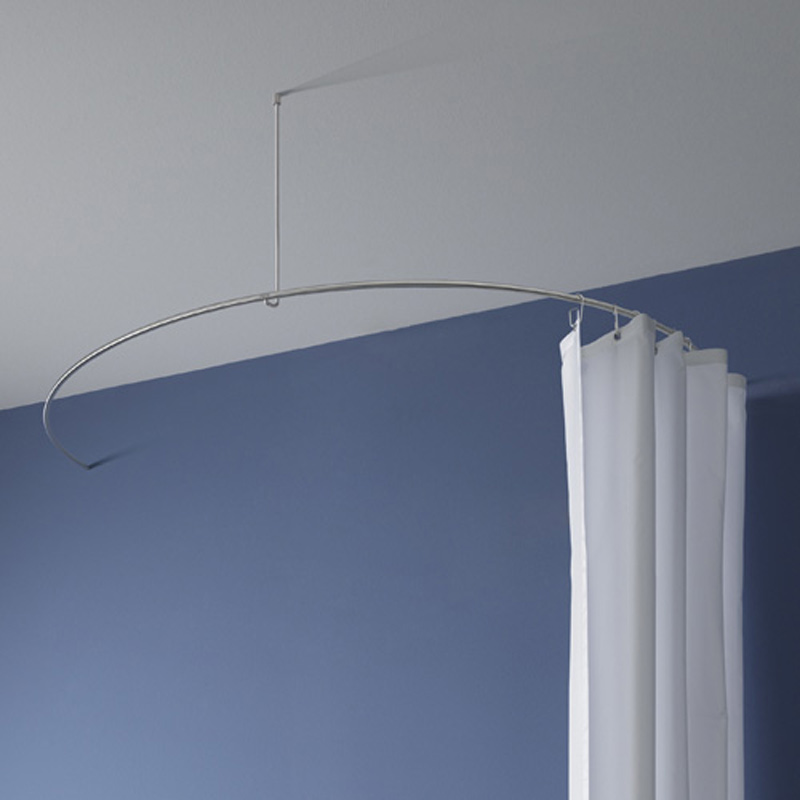 Shower Curtain Rod Half Circle DR70HD - Ceiling Mount - Stainless Steel Shower Curtain Rod Half Circle DR70HD - Ceiling Mount - Stainless Steel
