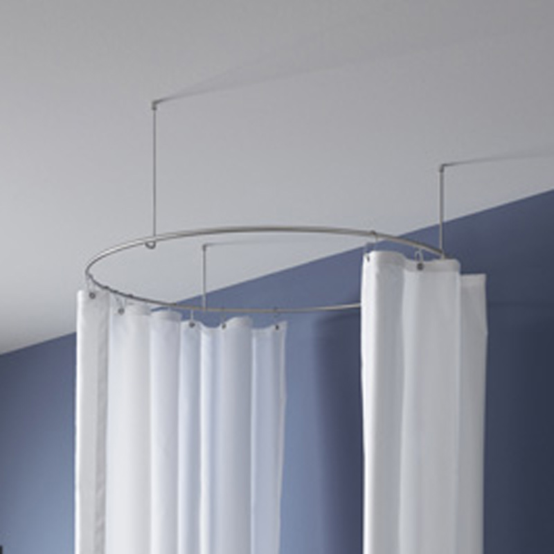 Shower Curtain Rod Circle Round DR 90 - Ceiling Hold Only - Stainless Steel Shower Curtain Rod Circle Round DR 90 - Ceiling Hold Only - Stainless Steel