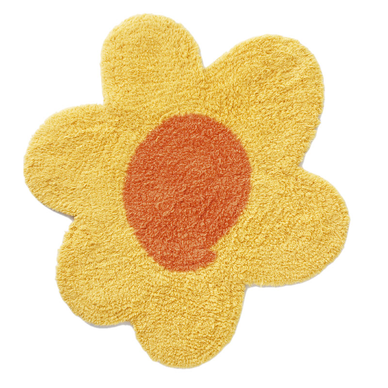 Kid's Bathroom Carpet Sping Yellow Orange - 100% Cotton Kid's Bathroom Carpet Sping Yellow Orange - 100% Cotton