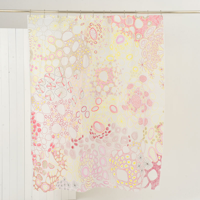 Eco-Plastic Shower Curtain 180x200 Sjaak Red Eco-Plastic Shower Curtain 180x200 Sjaak Red