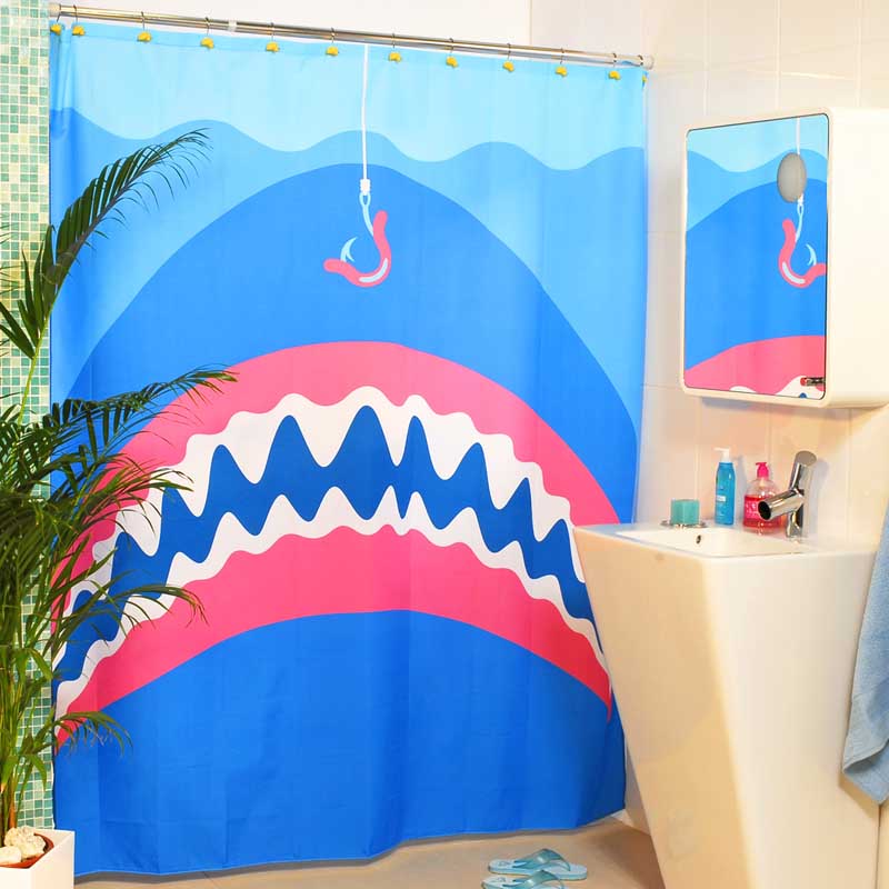 Textile Shower Curtain 180x200 Shark Textile Shower Curtain 180x200 Shark