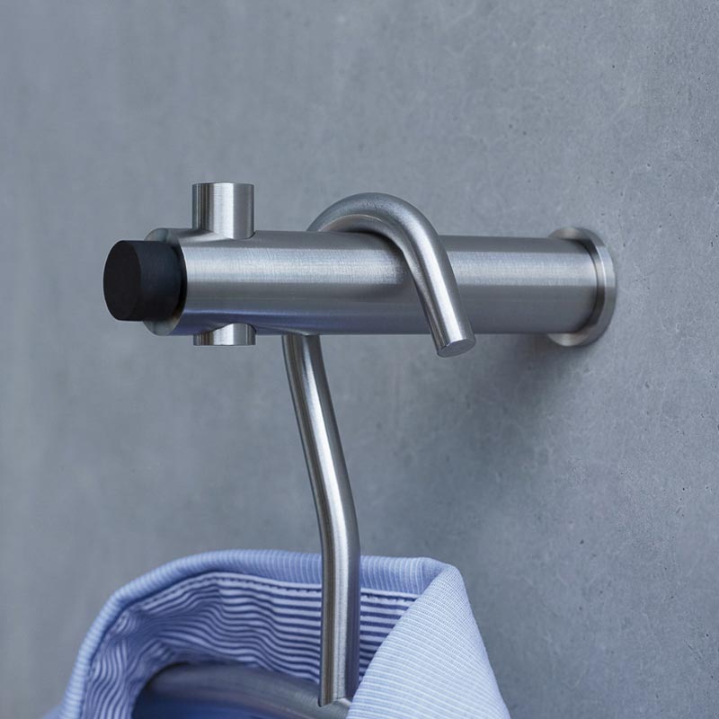 PHOS Handtuchhalter mit Wandtürstopper Funktion - Edelstahl PHOS Handtuchhalter mit Wandtürstopper Funktion - Edelstahl