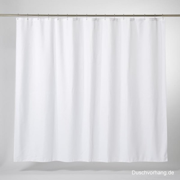 Textile Shower Curtain 220x200 White Trevira CS - Extra Wide