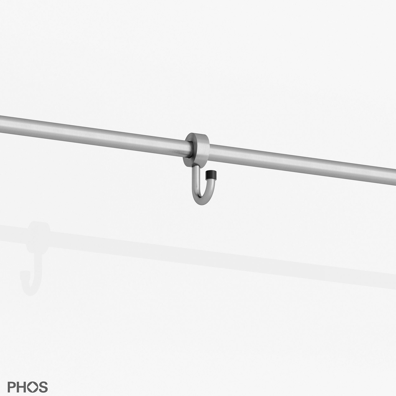 Towel Holder Hook for 12 mm Shower Rod - Stainless Steel